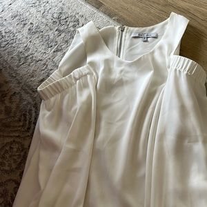 Naked Zebra cold shoulder white blouse